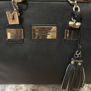 Marc New York Black Satchel with Gold Accents